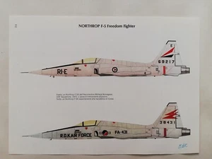 Tavola Enciclopedia NORTHROP F-5 FREEDOM FIGHTER Aviazione Militare Storia - Picture 1 of 2