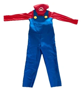 SUPER MARIO BROTHER BOYS UNION SUIT COSTUME SIZE KIDS LARGE L 10/12 - Picture 1 of 2