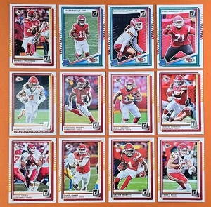 🔴⚪️🔴 2025 DONRUSS KANSAS CITY CHIEFS COMPLETE BASE TEAM SET (12 CARD LOT) - Picture 1 of 13