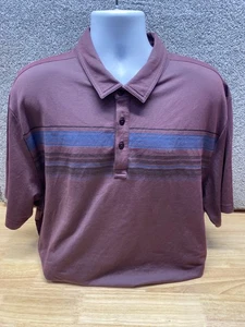 Travis Mathew Golf Polo Sport Shirt Herren XXL lila gestreift Outdoor Pima Mischung - Bild 1 von 13
