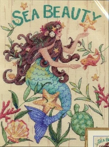 DIMENSIONS SEA BEAUTY COUNTED CROSS STITCH KIT 9 X 12 - Bild 1 von 3