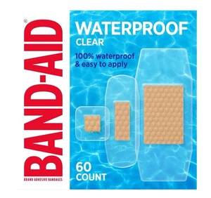 BAND-AID Waterproof Clear Assorted Bandages 60ct - Picture 1 of 1