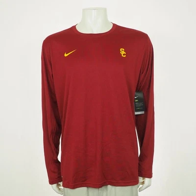 New Nike USC Trojans Tee Shirt Mens 2XL XXL Red Dri-Fit Team Training Dry Blend - Image 1 of 3