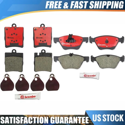 Подходит для Mercedes-Benz E430 1999-2002 годов выпуска передние задние керамические тормозные колодки - Brembo оригинальные - Изображение 1 из 4