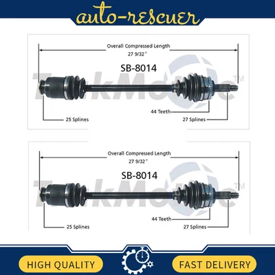 2 передних оси CV вал SurTrack набор для Subaru Impreza AWD 02-04 RS WRX седан - Изображение 1 из 2