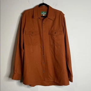 Schnee’s Herren rostfarben dickes Hemd Shacket Leder Details Größe Large Tall - Bild 1 von 6