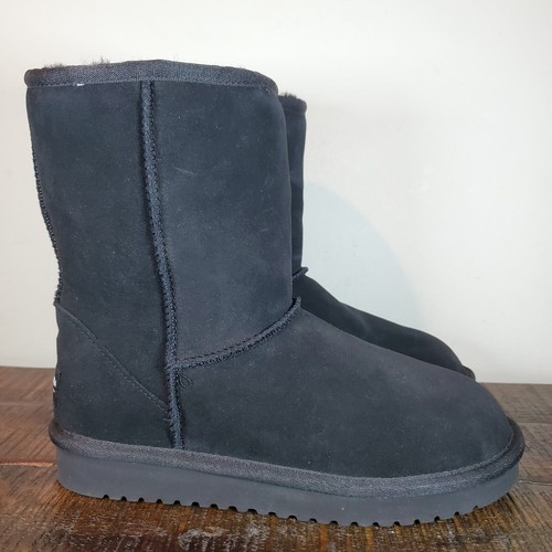 Stivali invernali Koolaburra UGG Koola corti da donna taglia 5 caldi neri fuzzy