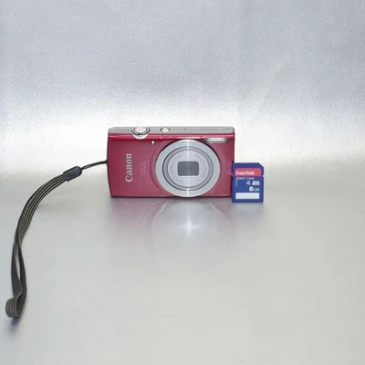 RARE Canon IXUS 145 HD 16.0MP Red Digital Camera +8GB SD +FAST NEXT DAY POSTAGE! - Image 1 of 4
