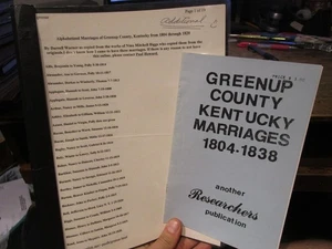 2 Greenup Wurtland County Kentucky Marriage Records Genealogy Books Flatwoods - Picture 1 of 7