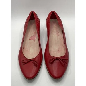 NATURALIZER Women's Dark Red Leather Round-Toe Kitten-Heel Slip-On Pumps SZ 7 - Picture 1 of 11