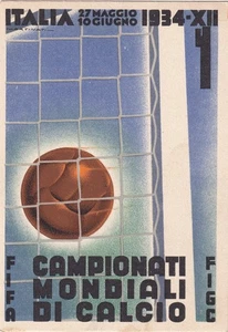 1934 ITALIA PPC FIFA Campeonato Mundial 1934 Jugador de Fútbol con el balón excelente - Imagen 1 de 2