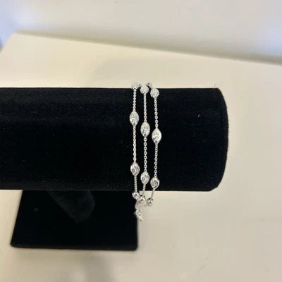 Links of London 925 Sterling Silver Beaded Three Strand Bracelet 16 Cm - Image 1 of 2