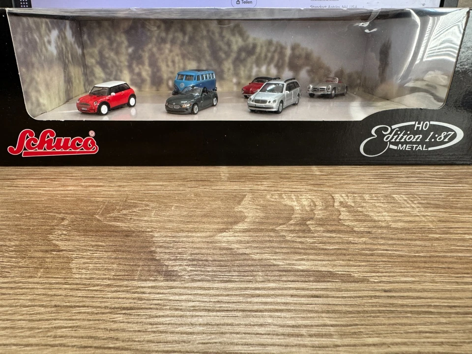 Schuco Edizione 1:87 6 Auto Metallizzate In Condizioni Nuove Con OVP - Immagine 1 di 3