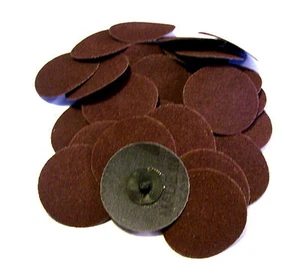 25 IIT 3" ROLL & LOCK 60 GRIT R TYPE SANDING ABRASIVE DISCS TWIST ON 82078 - Picture 1 of 1