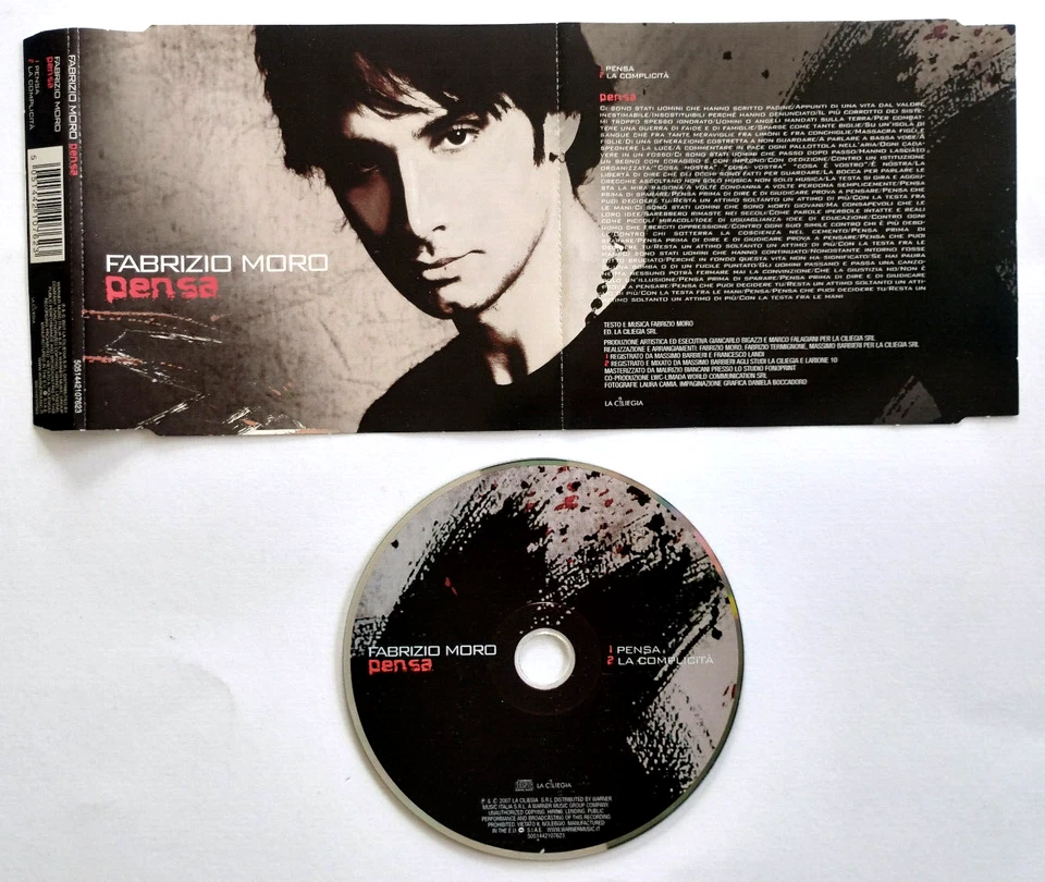 Cd Fabrizio Moro Pensa/La Complicità Italy 2007 Single Vintage Compact Disc(L28) - Immagine 1 di 1