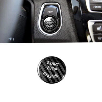 Carbon Fiber Start Stop Button Sticker Trim For BMW BMW 2 3 4 5 6 7 X3 X4 X5 X6 - Image 1 of 4