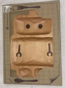 Wooden Dish for Kids from Time Concept Robot - New Open Box - Picture 1 of 4