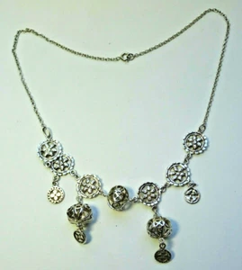 Trachten Collier Halskette Kette Necklace Filigran 925 Silber Edelweis Nr.144 - Bild 1 von 4