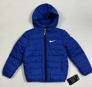 New NIKE Little Boy's Size 4 Puffer Jacket Coat Royal Blue 8UG083 $85 - Picture 1 of 3