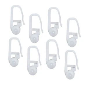 Rodillos de riel de cortina de 100 piezas ganchos de anillo colgante perchas de cortinas - Imagen 1 de 12
