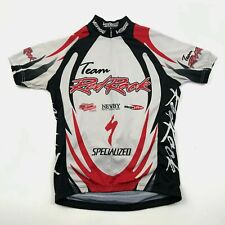 Team Red Rock Cycle Jersey Size Small S White Black Shirt 3/4 Zip Short Sleeve