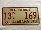 Vintage 1973 Alabama License Plate 