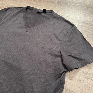 Hugo Boss Shirt Men 2XL Gray V Neck Tee Smart Casual Quiet Luxury Adult Minimal - Picture 1 of 8