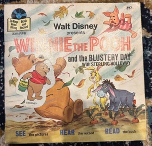 Walt Disney 7" & booklet Winnie The Pooh And Blustery Day plays VG LLP327 - Picture 1 of 3