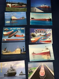 Great Lakes Freighters Ships Vintage Postcards - Picture 1 of 2