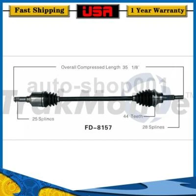 Rear Right CV Axle Joint Shaft For Ford Edge 2010 2009 2008 2007 - Image 1 of 2