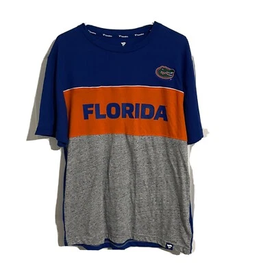Florida Gators Fanatics Shirt Men's Medium Gray Orange Blue Color Block FLORIDA - Image 1 of 4