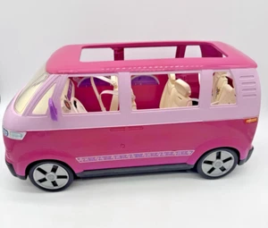 Vintage 2002 Mattel BARBIE Pink Volkswagen MicroBus Van - Horn Works!! SEE VIDEO - Picture 1 of 17