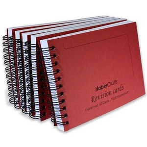 Flash Card Book Revision Cards Notebook Ruled Note Book Spiral Bound (5 Pads) - Picture 1 of 5