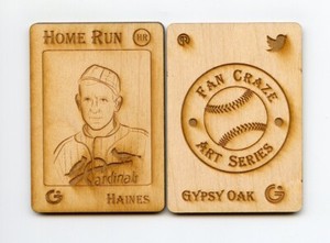 #TN24060 JESSE HAINES Wooden Fan Craze Gypsy Oak 2004 Card