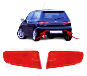 PER ALFA ROMEO 145/146 1999 - 2001 SET COPPIA CATARIFRANGENTI ROSSI PARAURTI POSTERIORE NUOVI - Foto 1 di 3