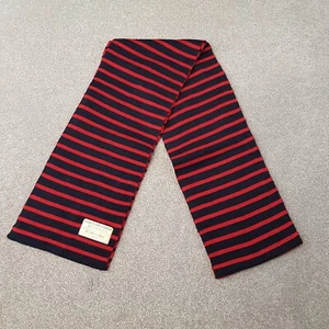 RRL Ralph Lauren Schal rot blau Streifen Baumwolle Double RL Polo 80 cm - Bild 1 von 9