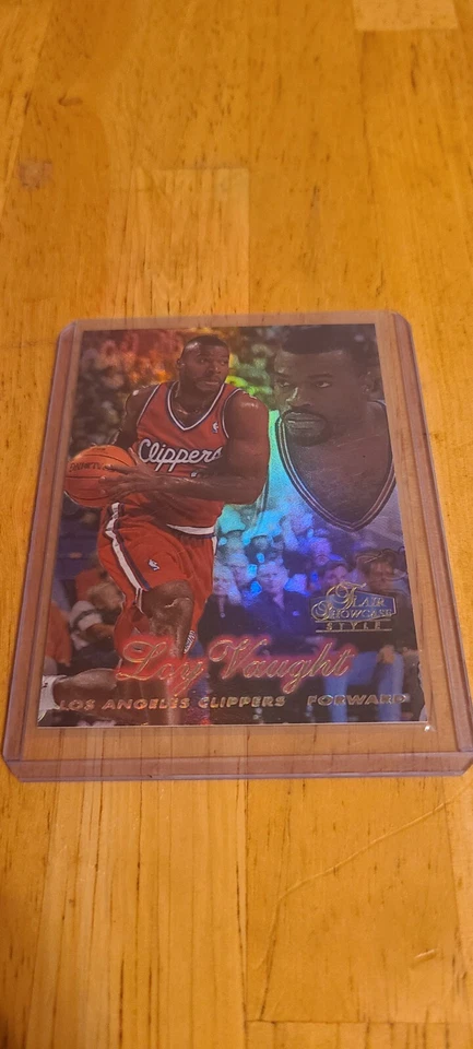 Loy Vaught Sec. 2 Row 2 Seat 61 1997-98 Flair Showcase Style REFRACTOR Clippers - Image 1 of 4