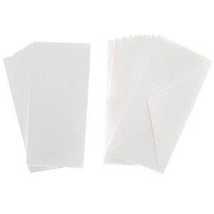 Tarjetas de artesanía pliegue único - DL - Blanco - Paquete de 10 - Imagen 1 de 1