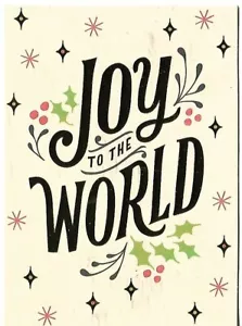 Christmas Greeting Card approx 5 X 4" Hallmark Joy to the World - Picture 1 of 3