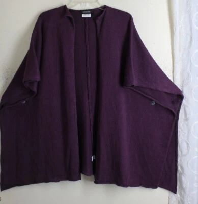 Eskandar O/S 34» глубокий фиолетовый люкс льняной открытый вкладка свитер искусства носить жилет Lux - Изображение 1 из 4