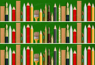 Buntstifte Einschulung Tortenband Tortenbild Party Deko Geburtstag bunt essbar - Bild 1 von 4