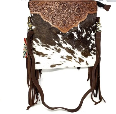 BOLSO DE HOMBRO OLAY CUERO DE VACA Y SILLA DE MONTAR OCULTO Foto 1 de 3