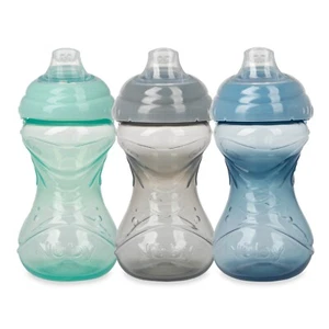 Nuby Clik-It Soft Spout Easy Grip Sippy Cup (3 Pack) - Easy Grip - 10oz/300ml - Picture 1 of 9
