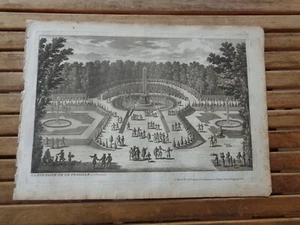 Gravure fontaine de la Tenaille du château CHANTILLY par Perelle Langlois 1675 - Picture 1 of 1
