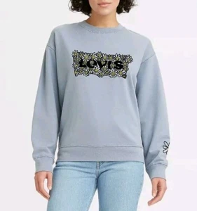 Levi's Womens Crewneck Sweatshirt Daisy Logo ~ XS NWT - Picture 1 of 7