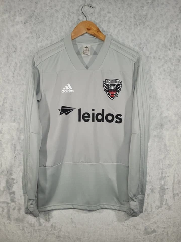Adidas MLS DC United 2017 Soccer Jersey Gray Long Sleeve Mens Size XS Cover
