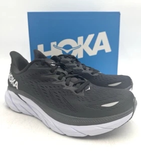 Hoka One CLIFTON 8 Men's NEW Athletic Sneaker Black/White Multiple Sizes (BWHT) - Picture 1 of 10