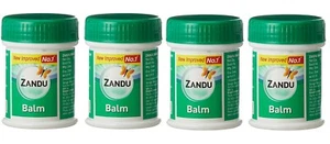 4 x 25g (4 Bottles) ZANDU BALM- HEADACHE- BACKACHE- BODYPAIN- FAST PAIN RELIEF - Picture 1 of 1