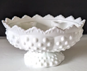VTG Fenton Milk Glass Candle Holder Flower Arrangement Centerpiece Decor 6.5*4" - Bild 1 von 5