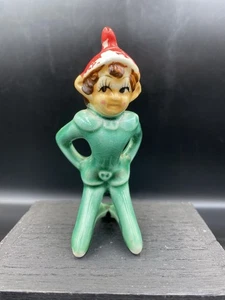 Estatuilla duxie de hadas elfos verdes arrodillados de Japón - Imagen 1 de 6